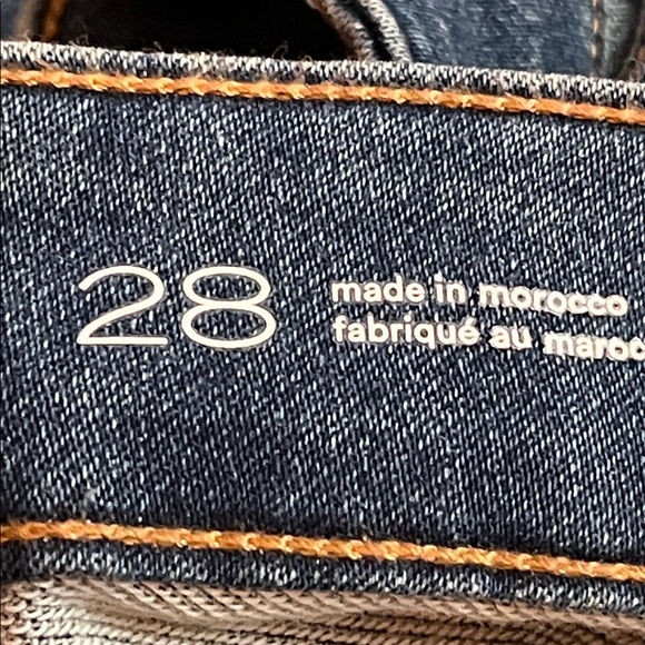 Pilcro 28x26 Kenna Mid-Rise Heritage Barrel Jeans stretchy blue Anthropologie - Picture 2 of 10